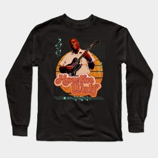 Howlin Wolf \\ Retro Art Long Sleeve T-Shirt